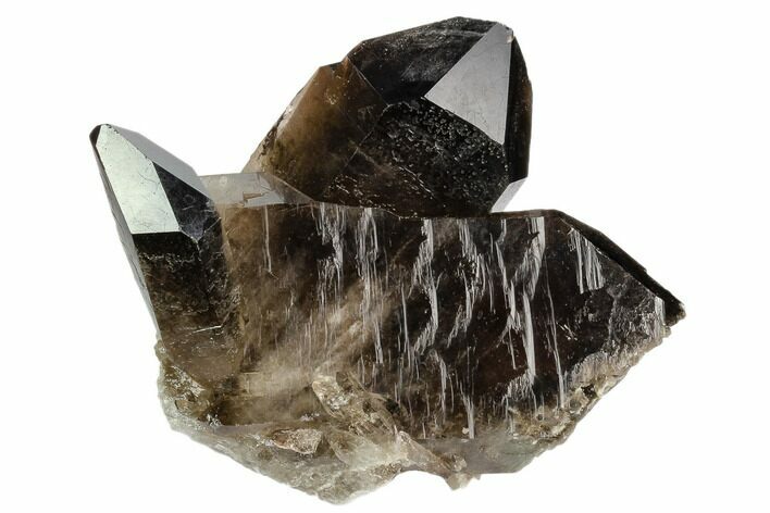 Dark Smoky Quartz Crystal Cluster - Brazil #124583